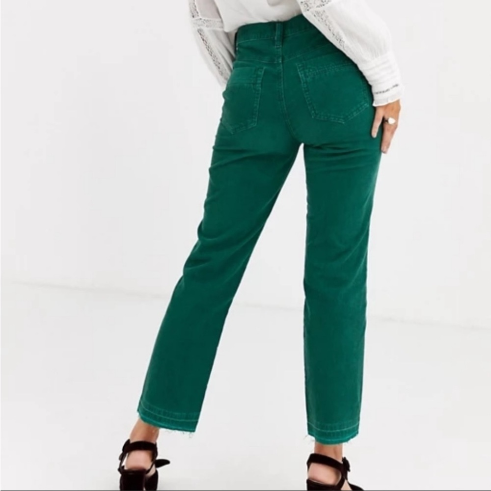 Free People corduroy green jeans